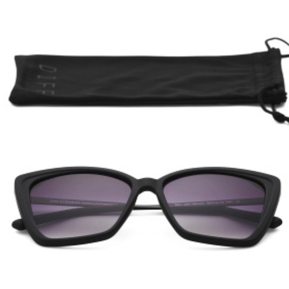 DIFF Heidi Sunglasses Matte Black Frame Grey Gradient Lenses Sharp Cat Eye NIB - Picture 13 of 16
